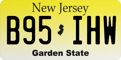 NJ license plate B95IHW