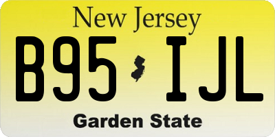 NJ license plate B95IJL