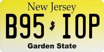 NJ license plate B95IOP