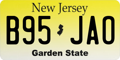 NJ license plate B95JAO