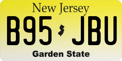 NJ license plate B95JBU