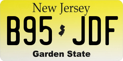 NJ license plate B95JDF