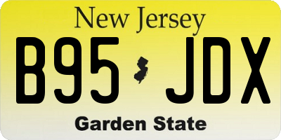 NJ license plate B95JDX