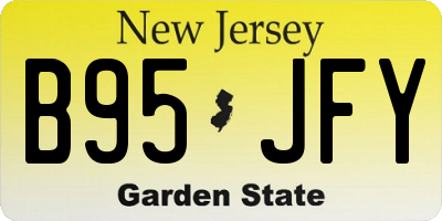 NJ license plate B95JFY