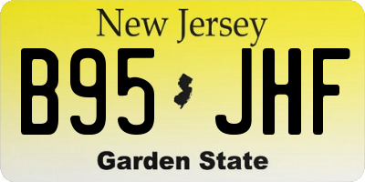 NJ license plate B95JHF