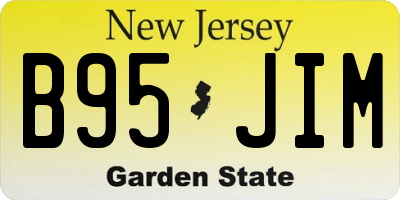 NJ license plate B95JIM