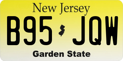 NJ license plate B95JQW