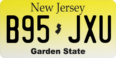 NJ license plate B95JXU