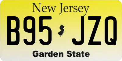 NJ license plate B95JZQ