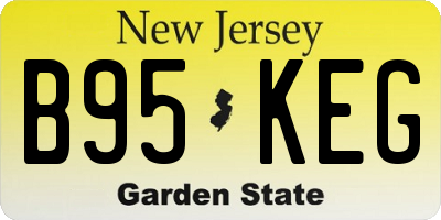 NJ license plate B95KEG