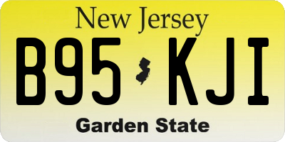 NJ license plate B95KJI