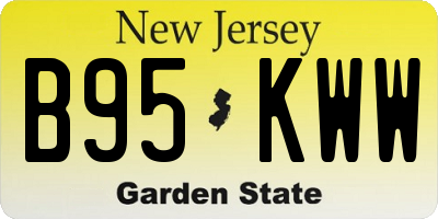 NJ license plate B95KWW