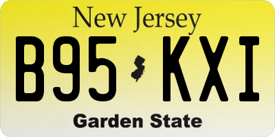 NJ license plate B95KXI