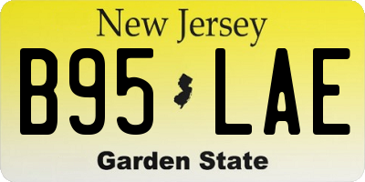 NJ license plate B95LAE