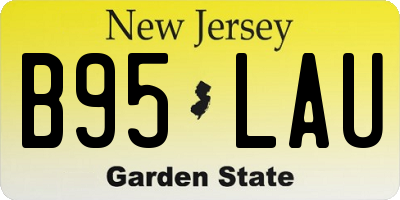 NJ license plate B95LAU