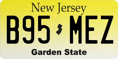 NJ license plate B95MEZ