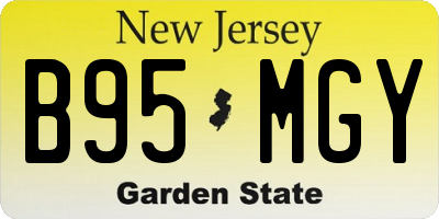 NJ license plate B95MGY