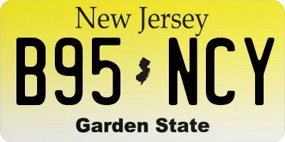 NJ license plate B95NCY