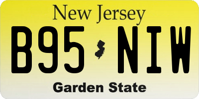 NJ license plate B95NIW