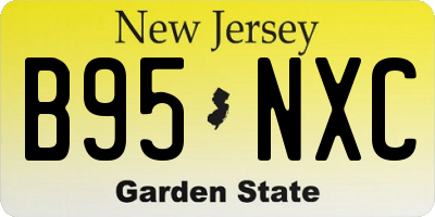 NJ license plate B95NXC