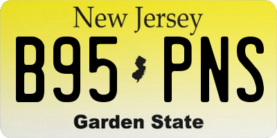 NJ license plate B95PNS