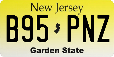 NJ license plate B95PNZ
