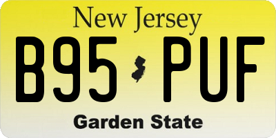 NJ license plate B95PUF