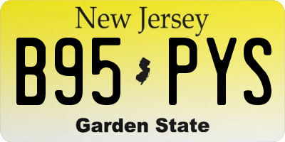 NJ license plate B95PYS