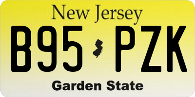 NJ license plate B95PZK