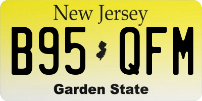 NJ license plate B95QFM