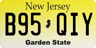 NJ license plate B95QIY