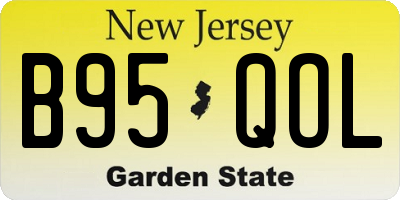 NJ license plate B95QOL