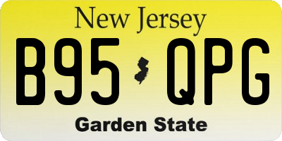 NJ license plate B95QPG