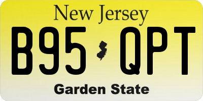 NJ license plate B95QPT