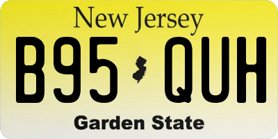 NJ license plate B95QUH