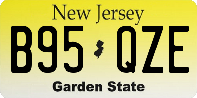 NJ license plate B95QZE