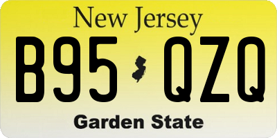 NJ license plate B95QZQ