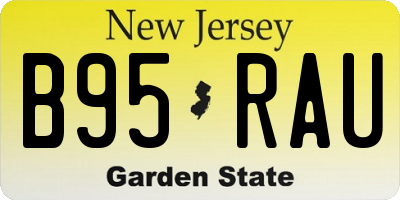 NJ license plate B95RAU