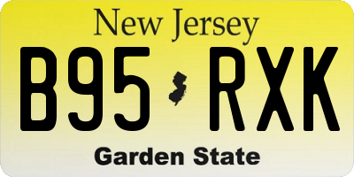 NJ license plate B95RXK
