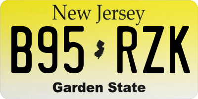NJ license plate B95RZK