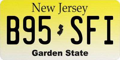 NJ license plate B95SFI