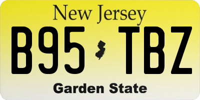 NJ license plate B95TBZ