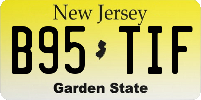 NJ license plate B95TIF