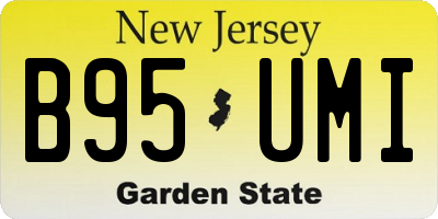 NJ license plate B95UMI