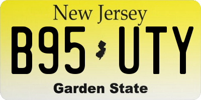 NJ license plate B95UTY