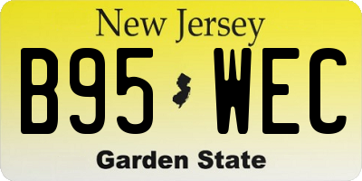 NJ license plate B95WEC
