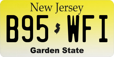 NJ license plate B95WFI