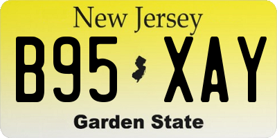 NJ license plate B95XAY