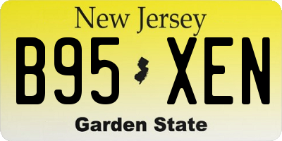 NJ license plate B95XEN