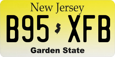 NJ license plate B95XFB